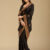 Black Kashmiri Soft Raw Silk Saree
