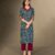 Laxmipati Marine Blue Straight Cut Kurti With Digital Print