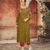 Laxmipati Rayon Mehendi Green Straight Cut Kurti Has Round Neck Variation , Embroidered Cufe & Different Yoke Pattern
