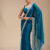 Peacock Blue Zariwork Silk Saree