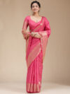 Pink Kanjivaram Silk Saree