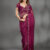 Wine Stonework (Gold) Georgette Saree